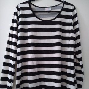 Black and White Striped T
